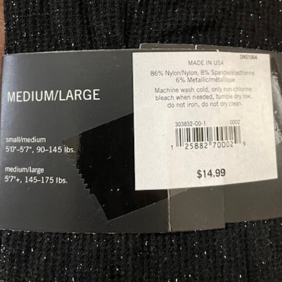 NWT - Bundle: Charter Club slipper socks and Banana Republic M/L metallic tights - Picture 2 of 3